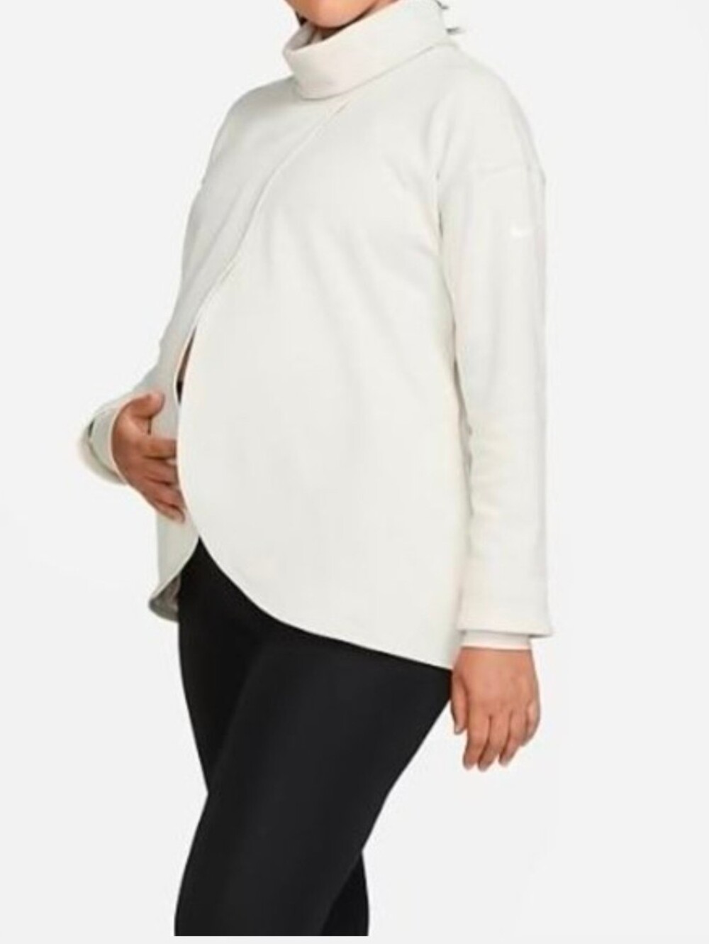 Nike Reversible Light Blue Funnel Neck Maternity Sweater Women’s Large - Picture 4 of 16